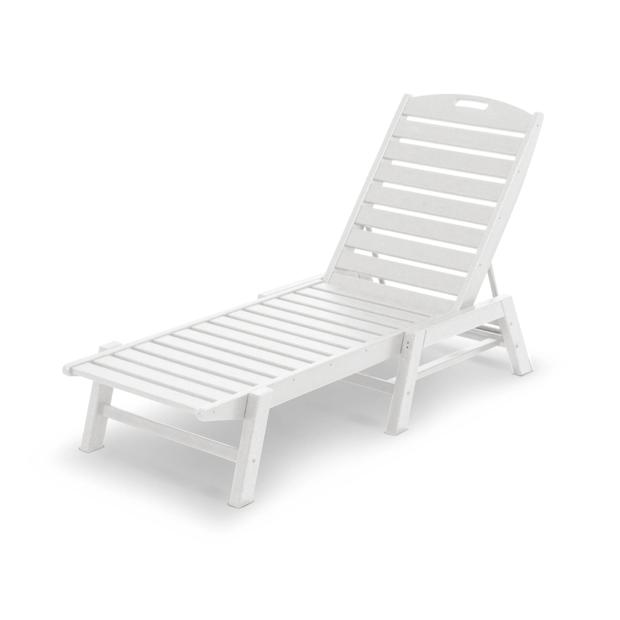 POLYWOOD Nautical Outdoor Stackable Chaise Lounge
