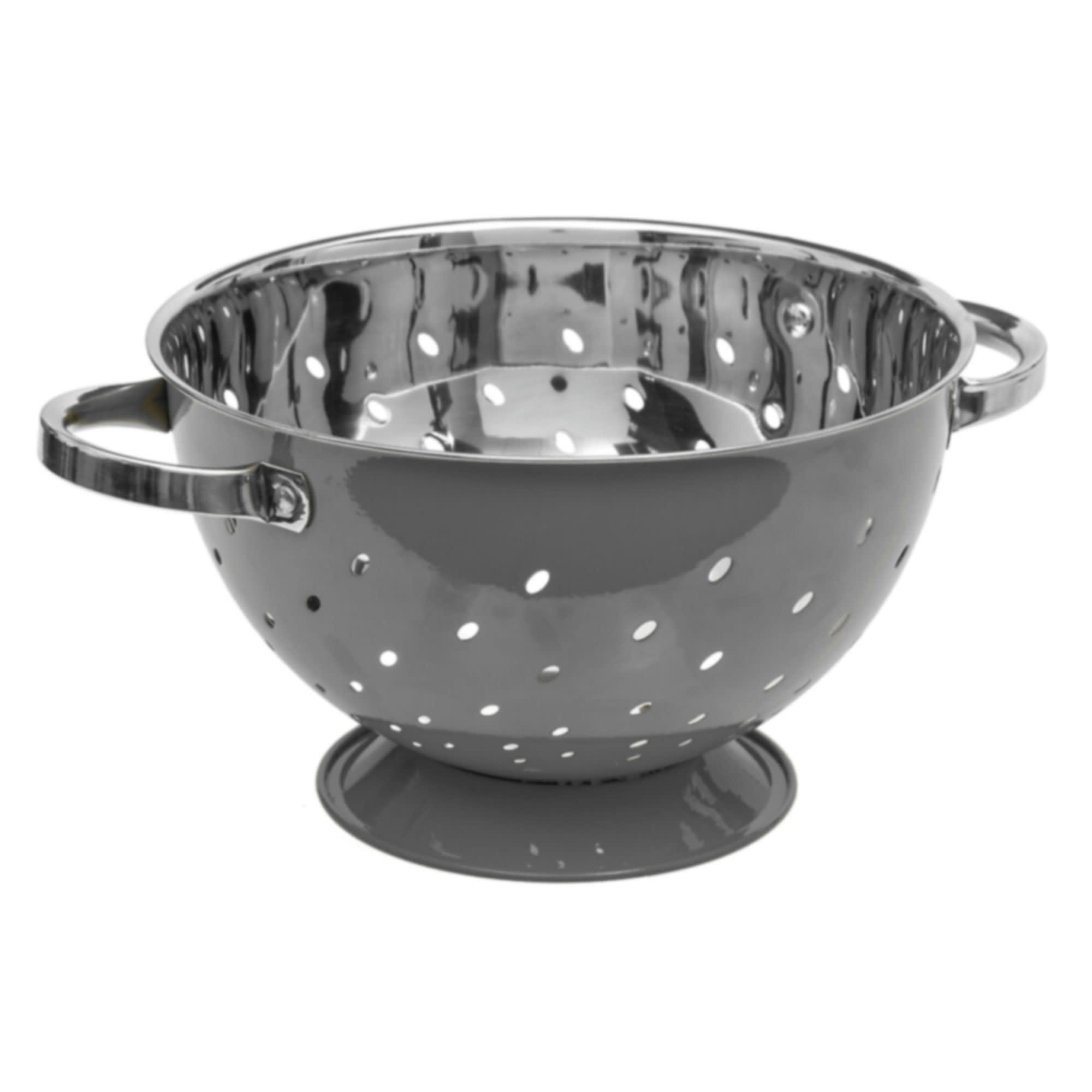 - Passoire inox gris avec anses D25cm