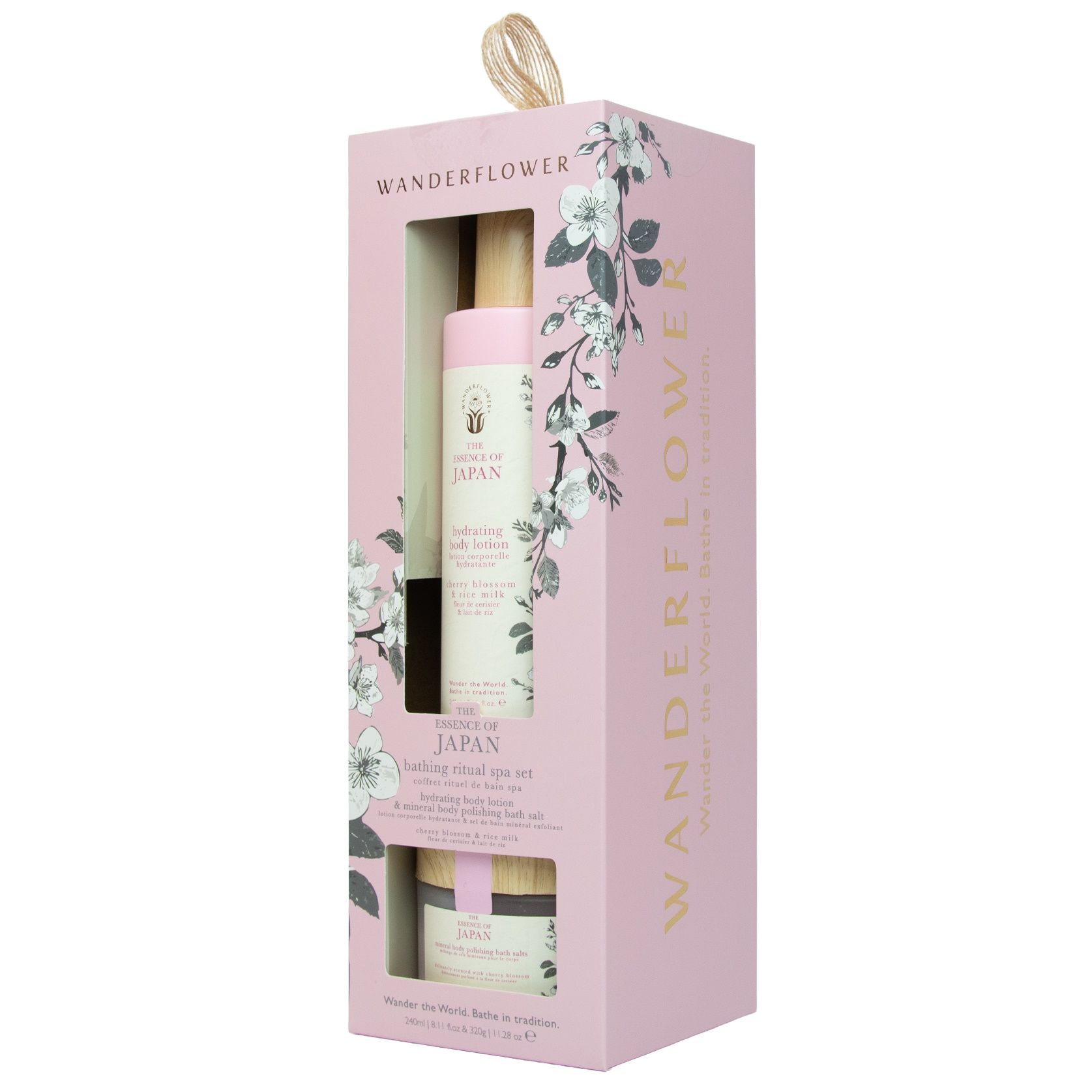 Wanderflower Essence Of Japan Bathing Ritual Spa 2pc Set