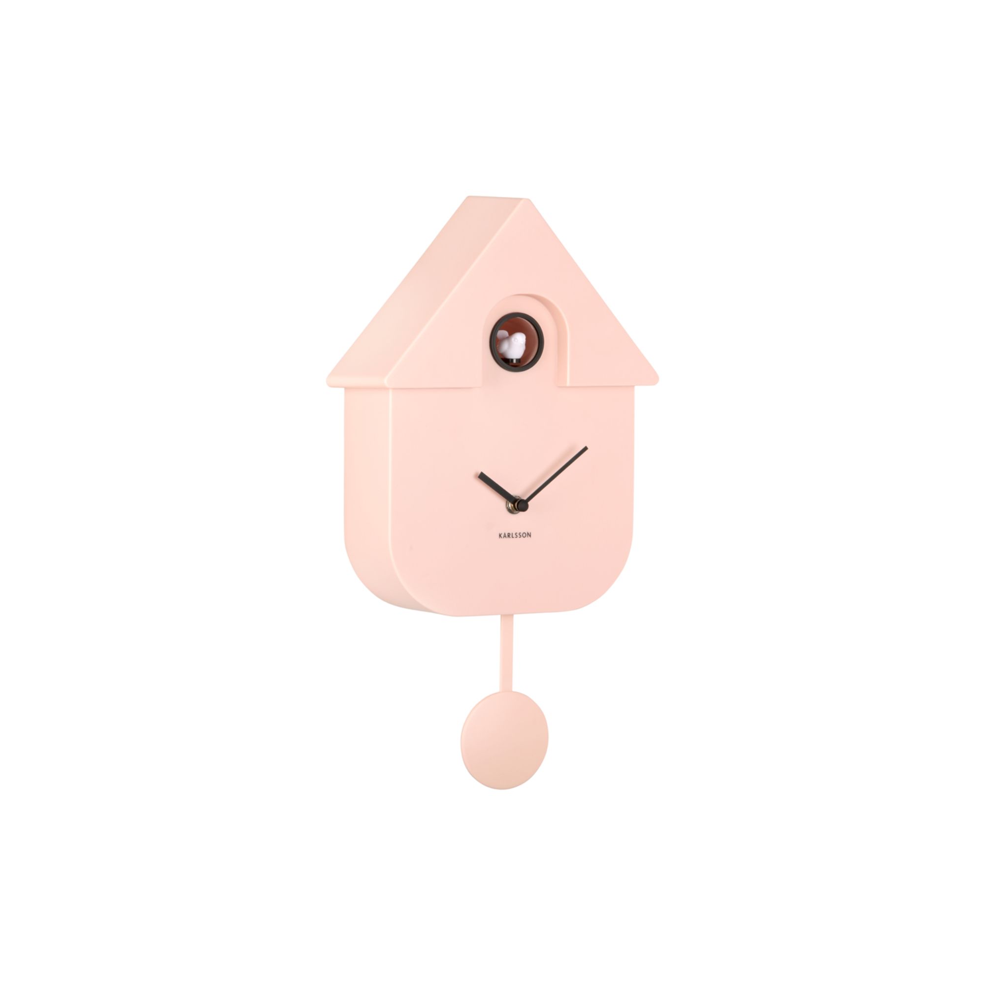 Karlsson wandklok Modern Cuckoo - roze - Ø21.5cm