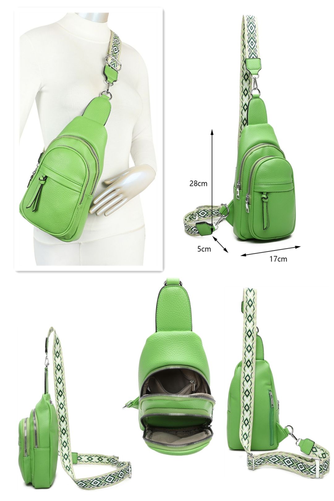 Fontanella Fashion Dohara Dual Compartment PU Crossbody Sling Bag