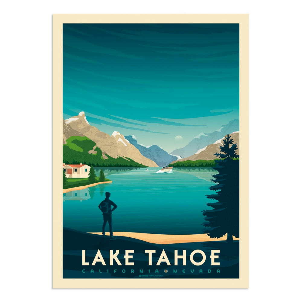 - Affiche Lake Tahoe  30x40 cm