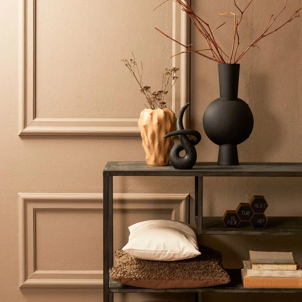 Vaas Kavandu - Zwart - 22x14x40cm