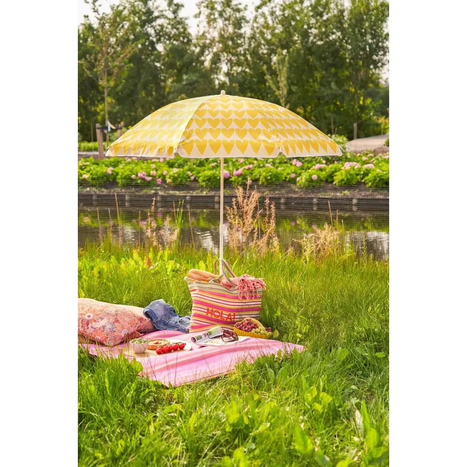 Mica Decorations Strandparasol - H180 x &Oslash;160 cm - Geel