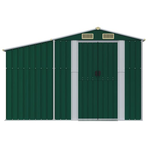 NNEVL Garden Shed Green 277x192.5x179 cm Galvanised Steel
