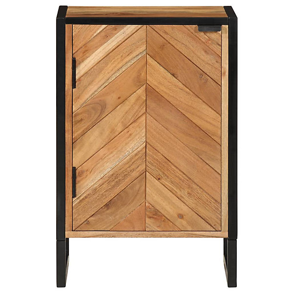 Armoire de salle de bain bois massif d'acacia et fer vidaXL