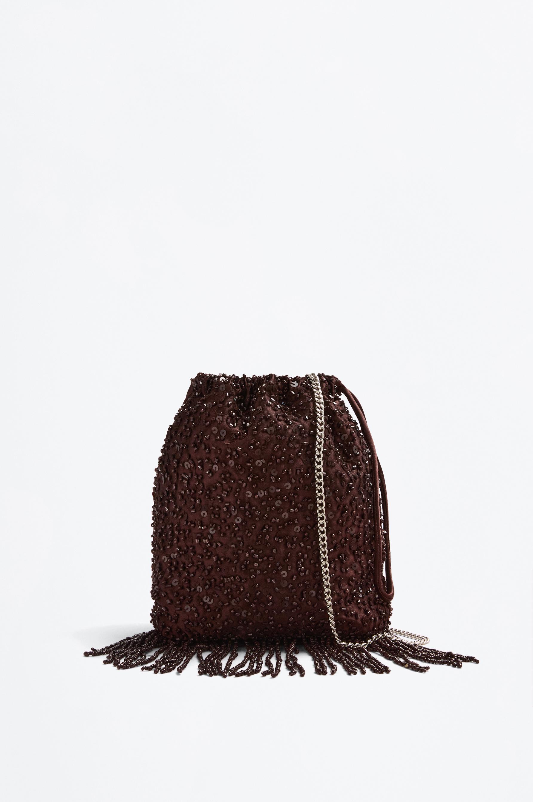 Bolso bombonera bandolera abalorios
