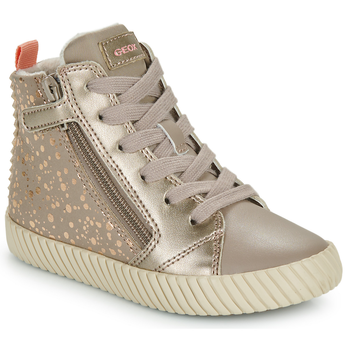Geox - J MIRROLESS GIRL - Beige / Gold