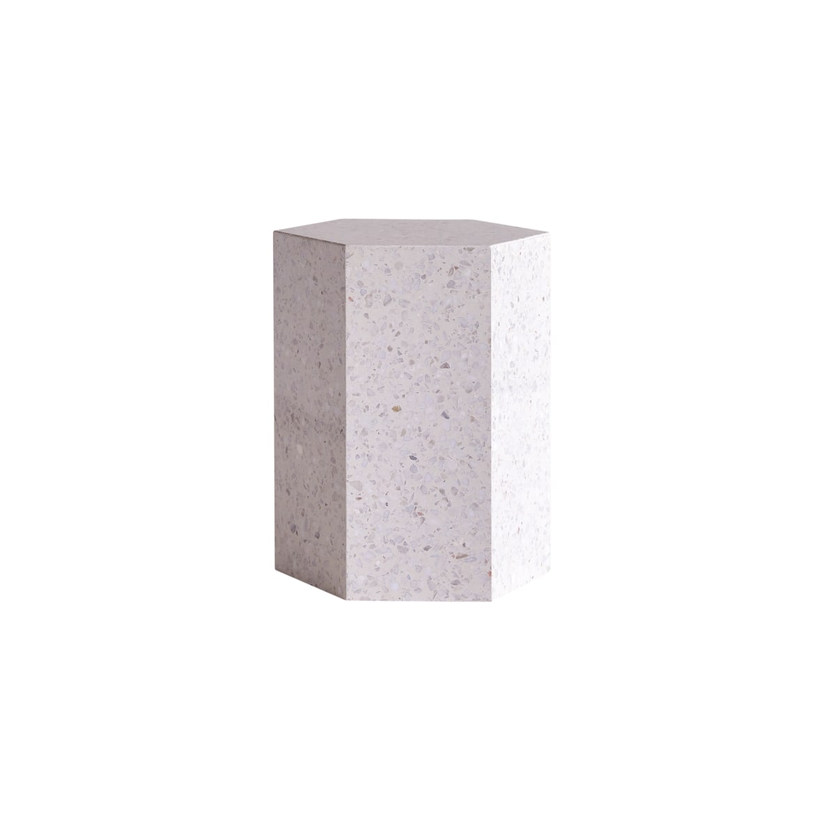 Tikamoon Hocker van wit premium terrazzo - Wit