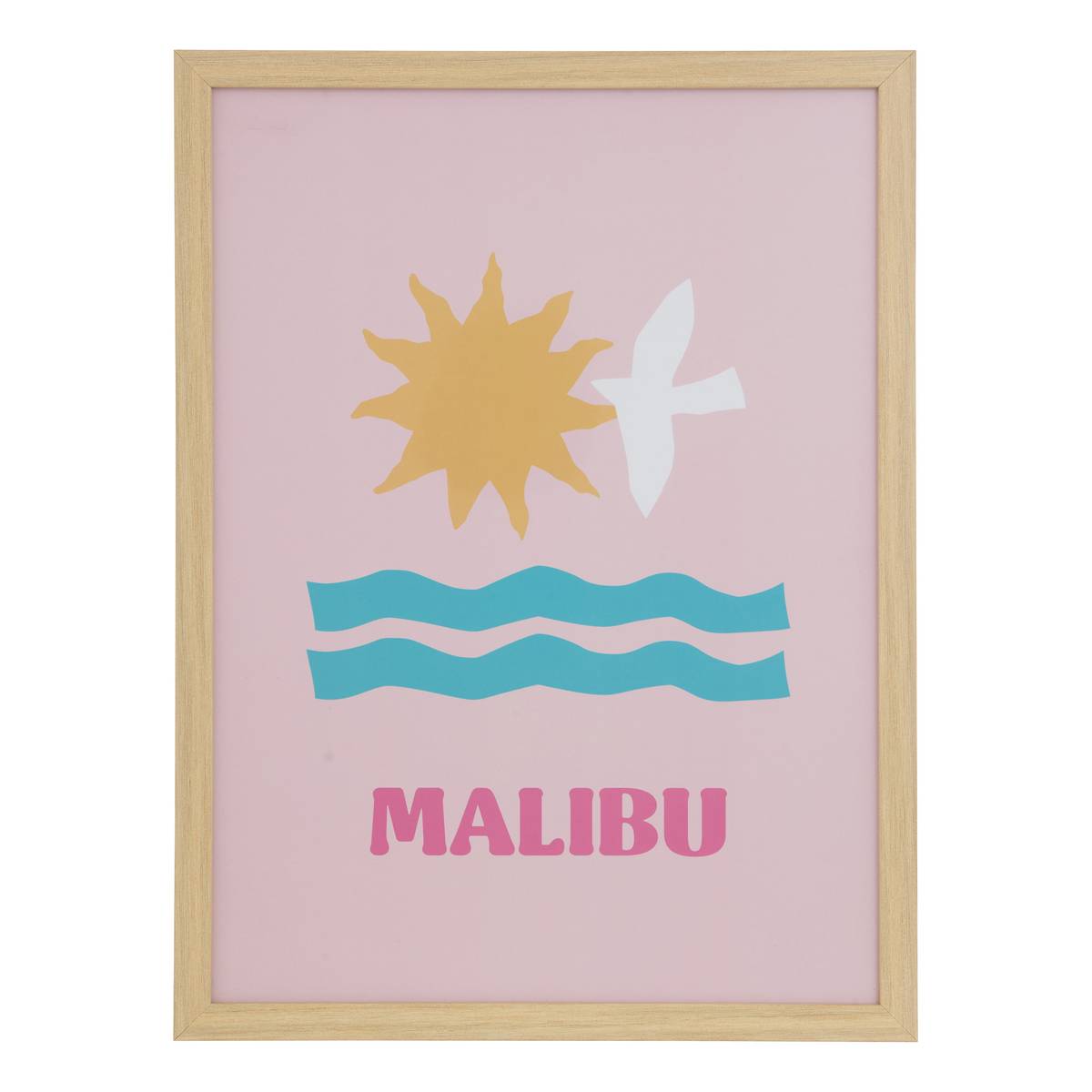 Framed Poster "Libe" Petal Pink, 40x30 cm