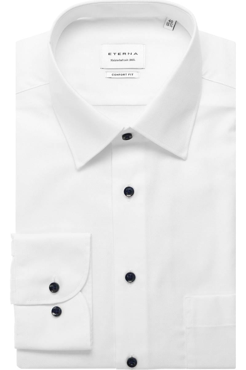 ETERNA Comfort Fit Hemd weiss, Strukturiert
