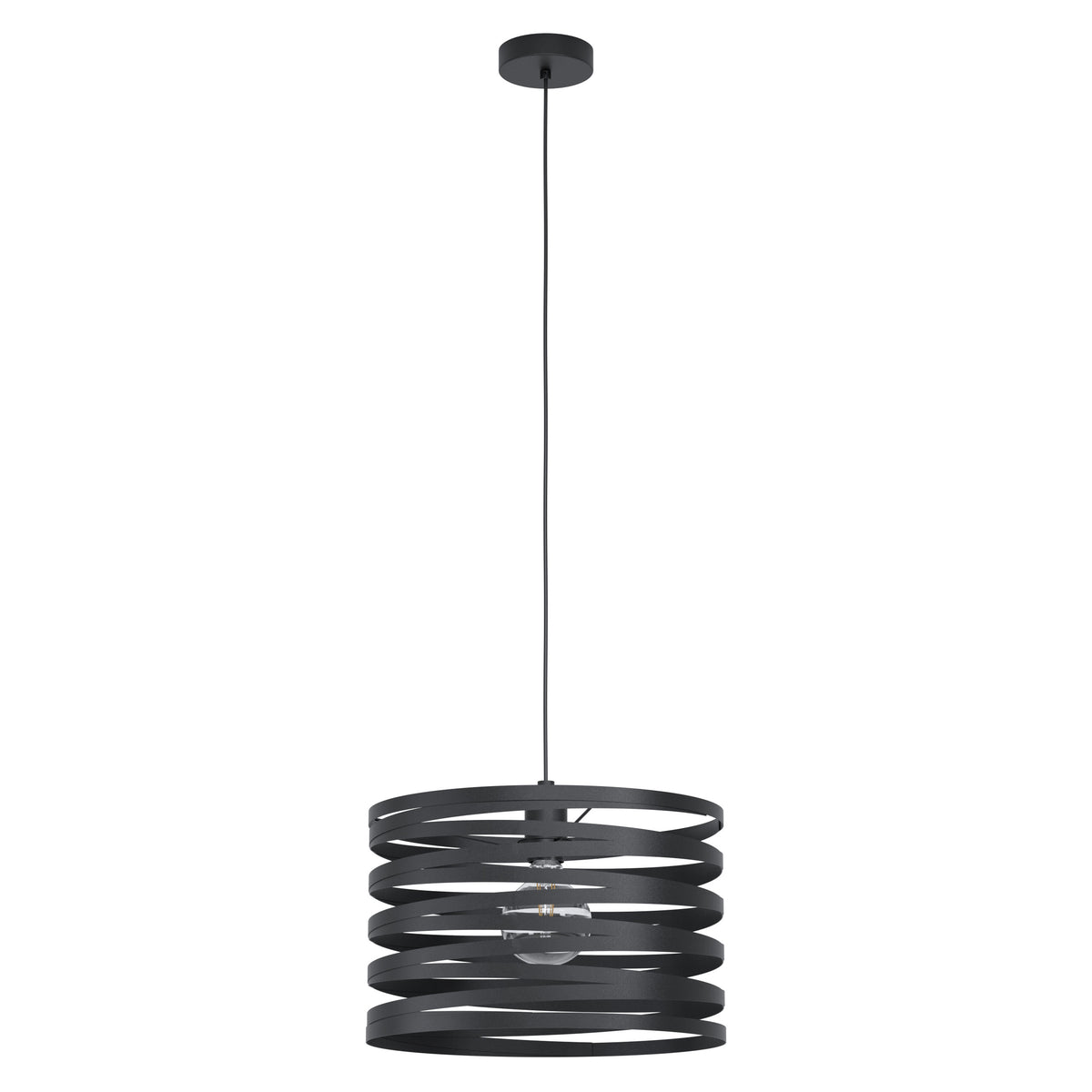 EGLO hanglamp Cremella - e27 - ø 37 cm - zwart