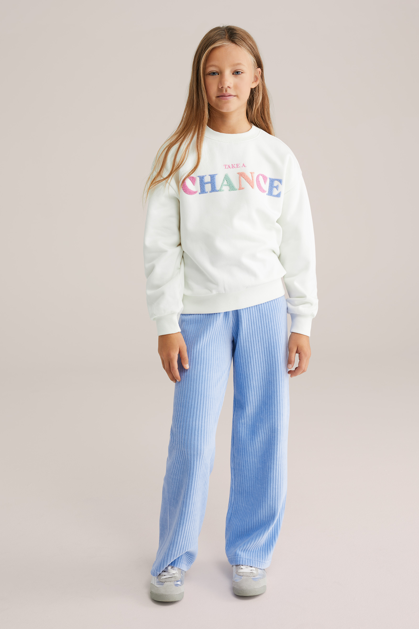 Meisjes velvet broek van ribstof