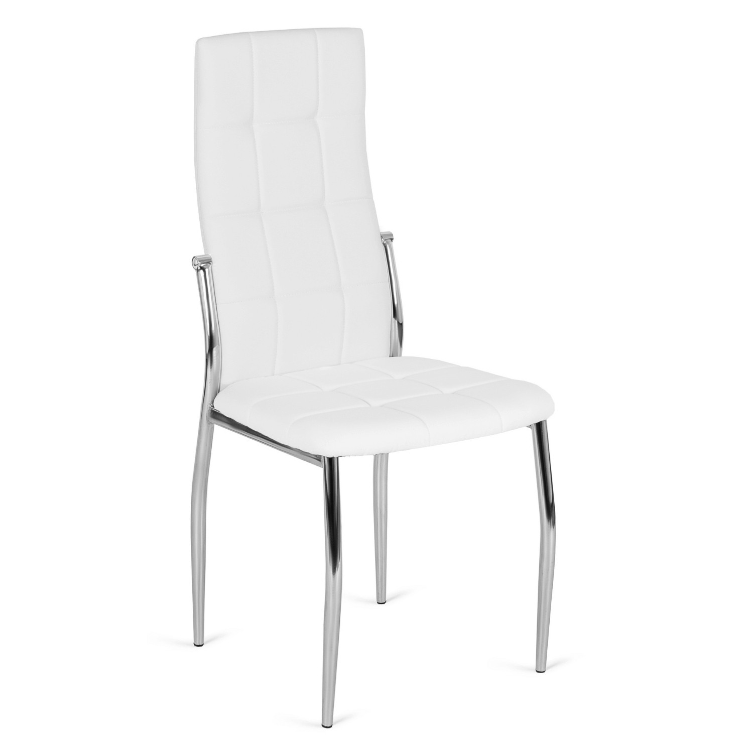 Krzesło Tapicerowane Kuchenne Jadalni Kuchni Salonu Białe Ekoskóra MOLLY