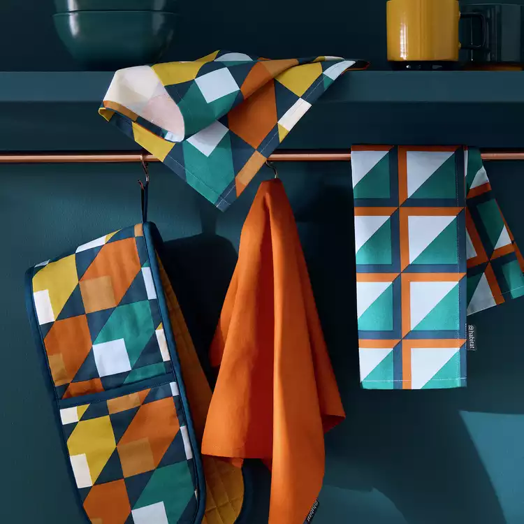 Habitat Geo Cube Textile Set - Blue