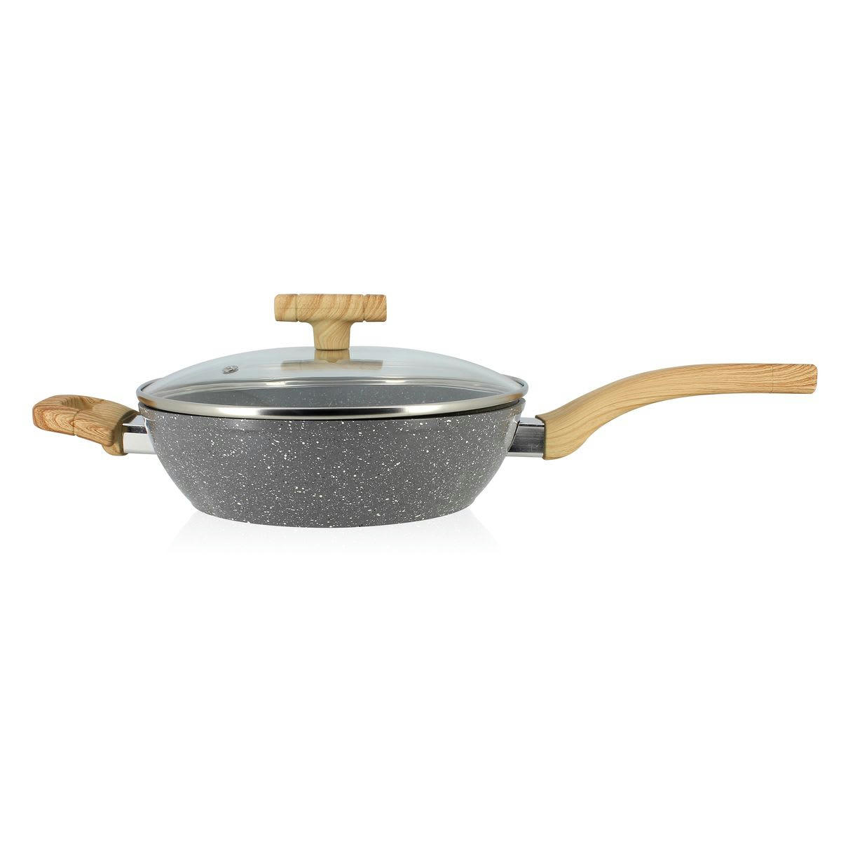 CANNELLE - Sauteuse avec couvercle en aluminium Ø24cm - compatible induction