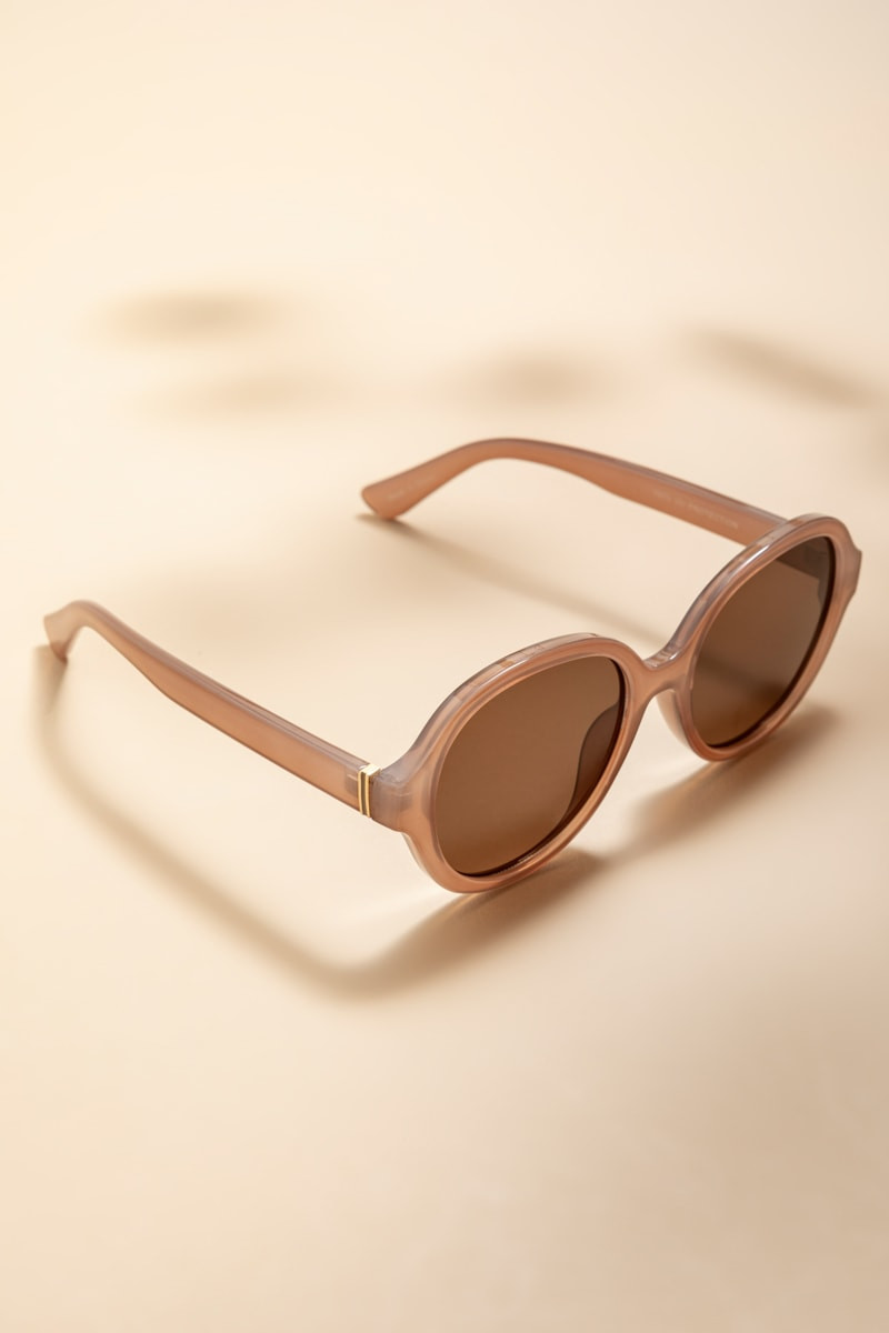 Carol Frosted Round Sunglasses