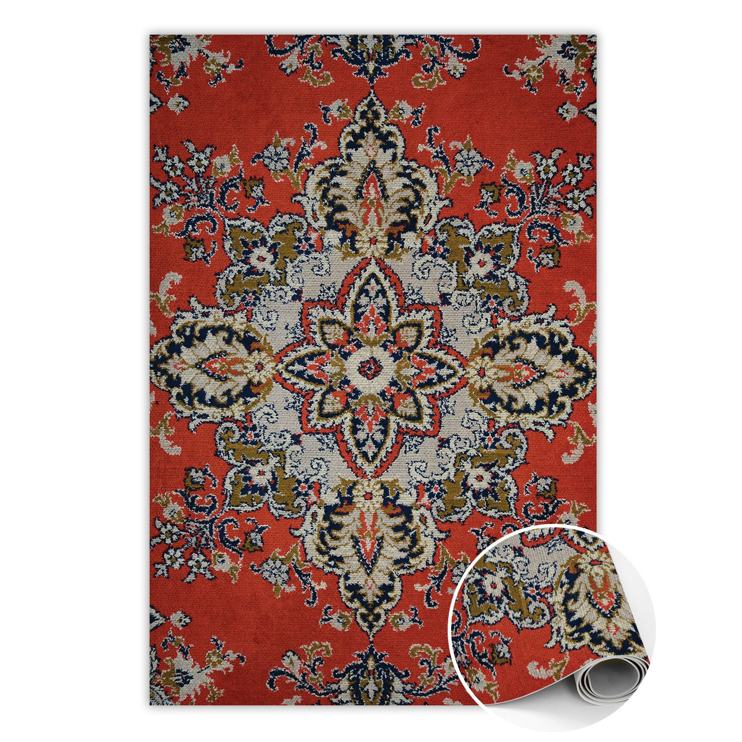 Winylowy dywan Retro wschodni styl 60 x 90 cm