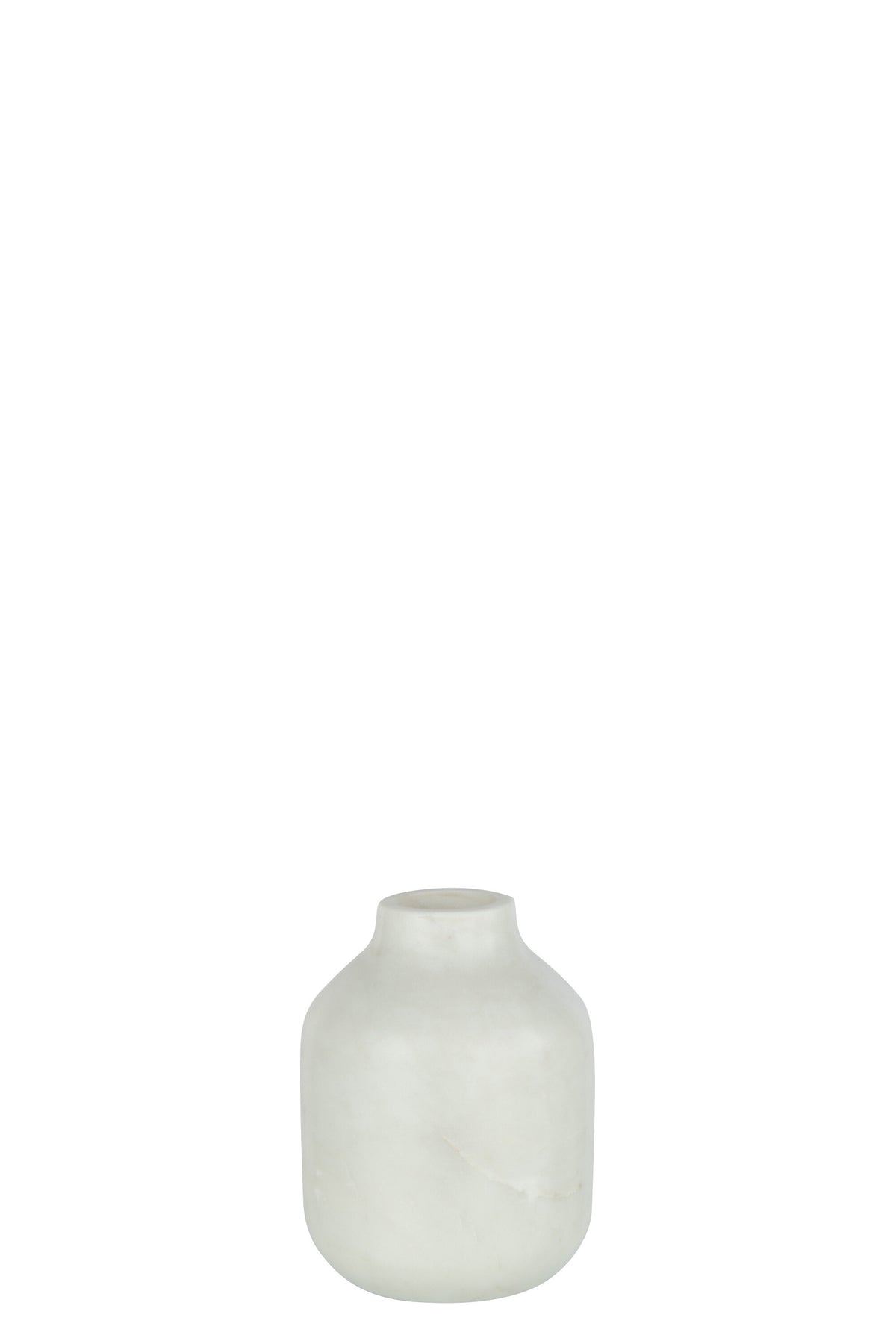 J-Line vaas Fles Marmer - steen - wit - large - Ø 11 cm