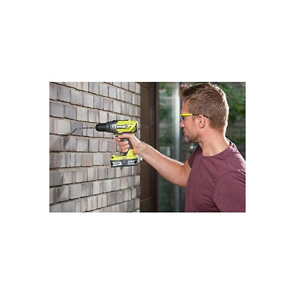 Pack RYOBI - Perceuse à percussion R18PD3-0 - 18V One  sans batterie ni chargeur - Coffret RAK60DDF