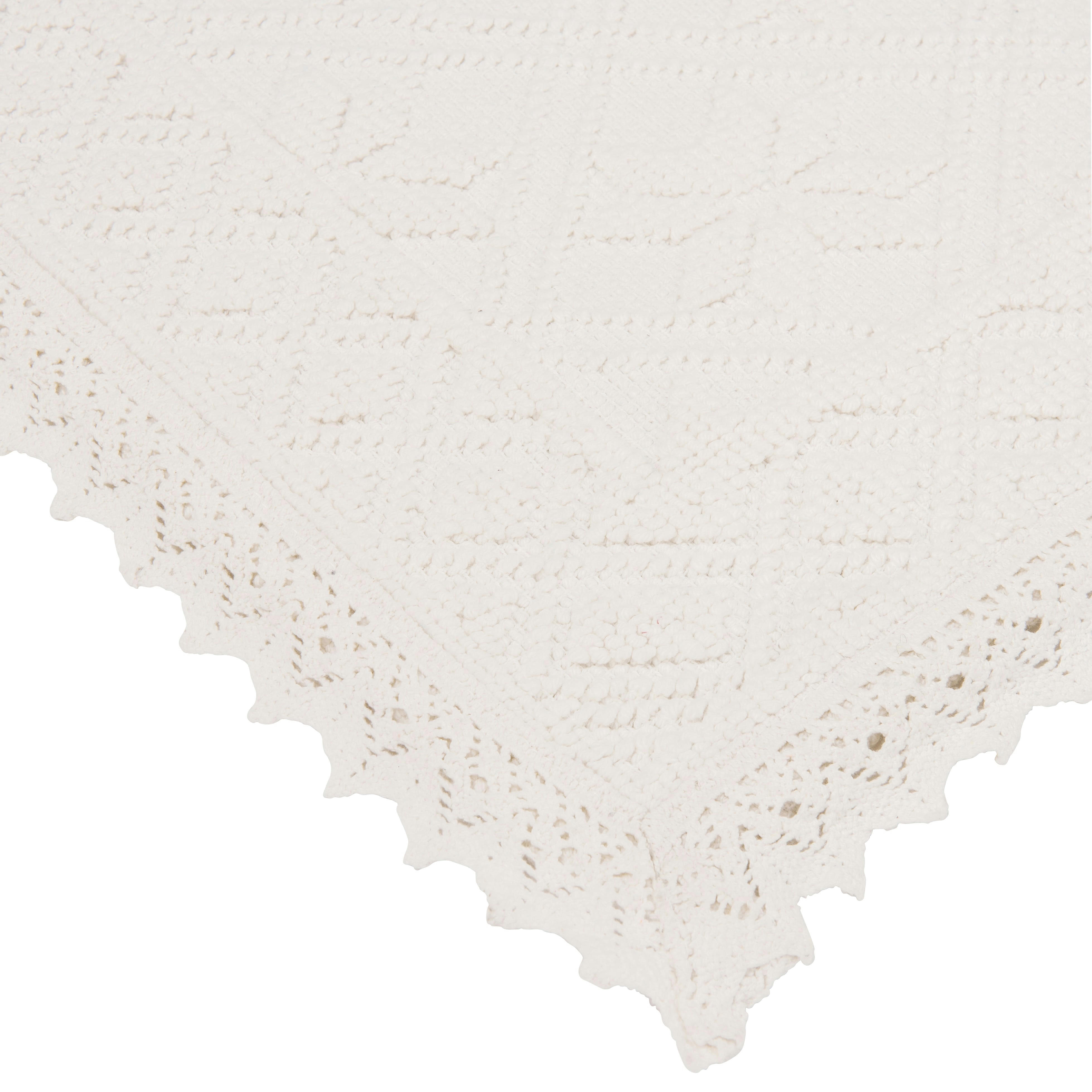 - Tapis tissé en coton recyclé écru 60x90