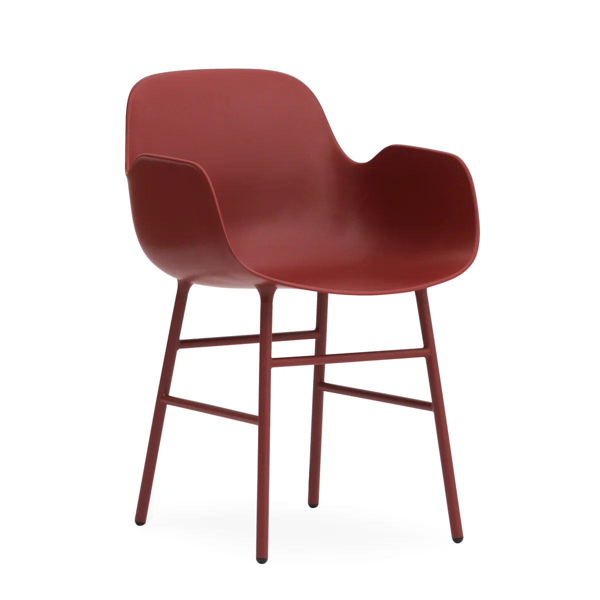 Normann Copenhagen - Form Armlehnstuhl, Gestell Stahl / rot