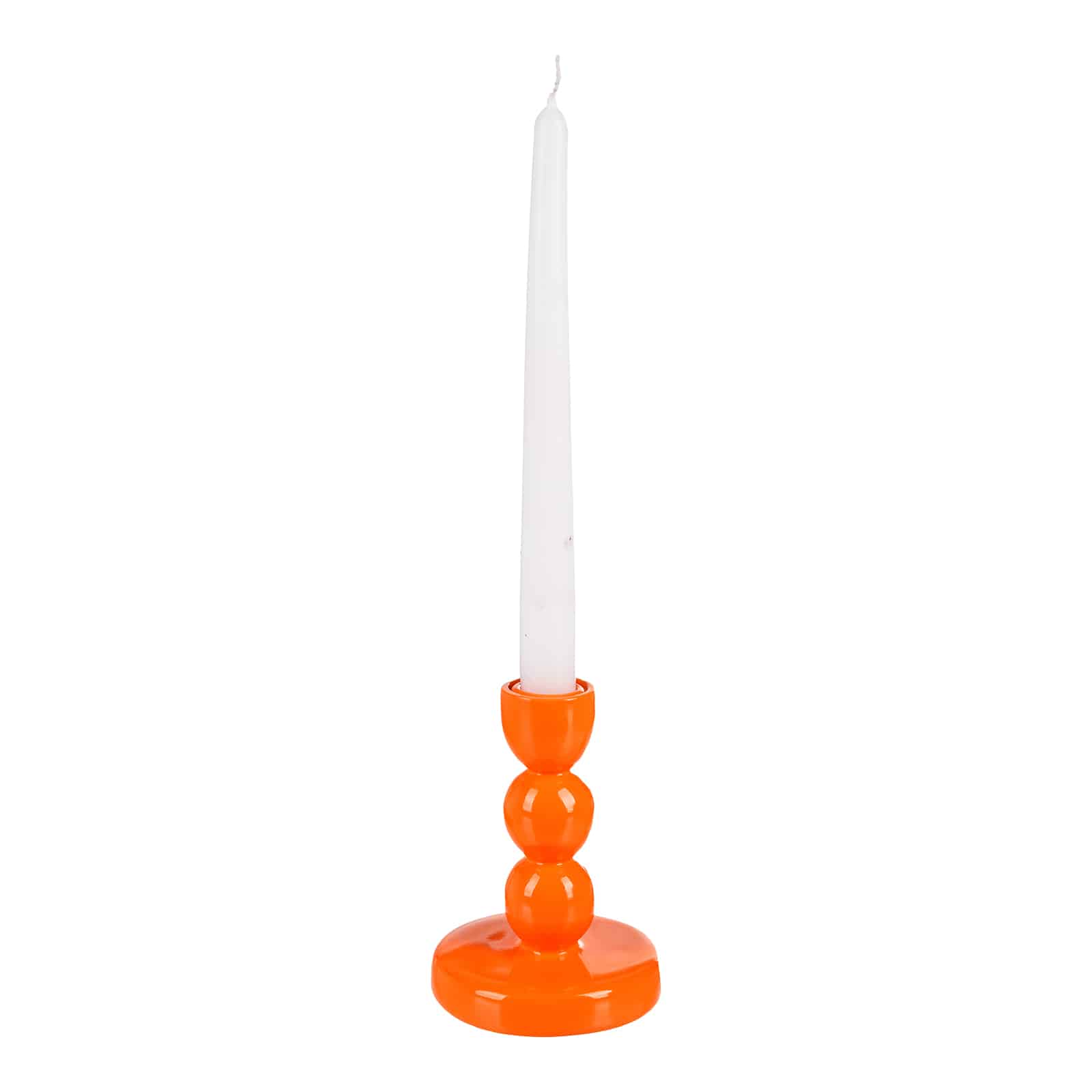 Stabkerzenhalter Bubbles Orange, ⌀ 10 cm, H 130 mm