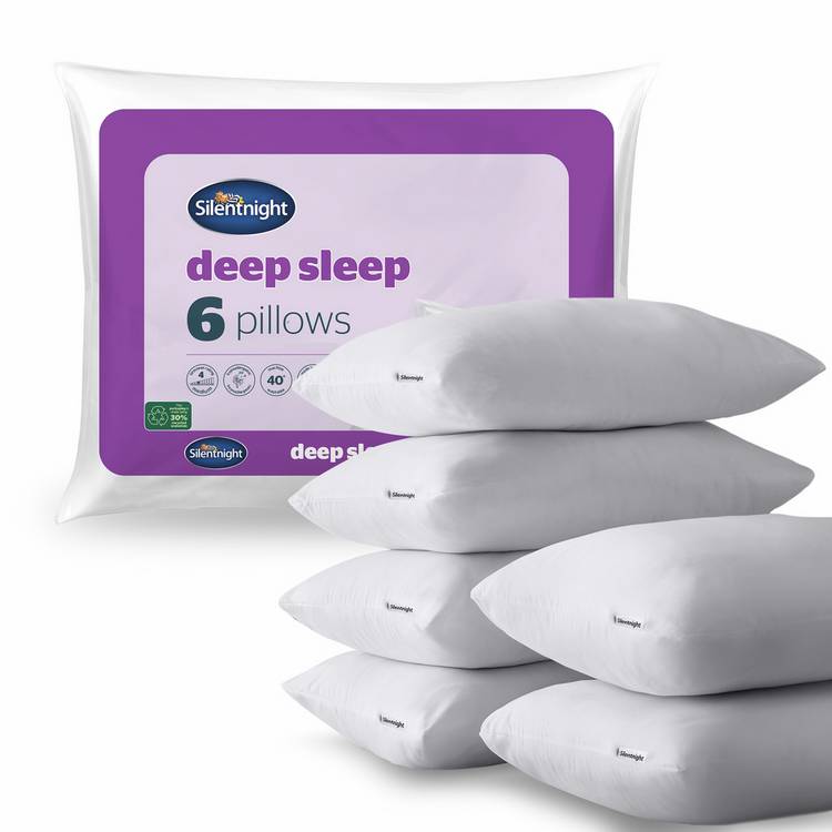 Silentnight Deep Sleep Medium Support Pillow - 6 Pack