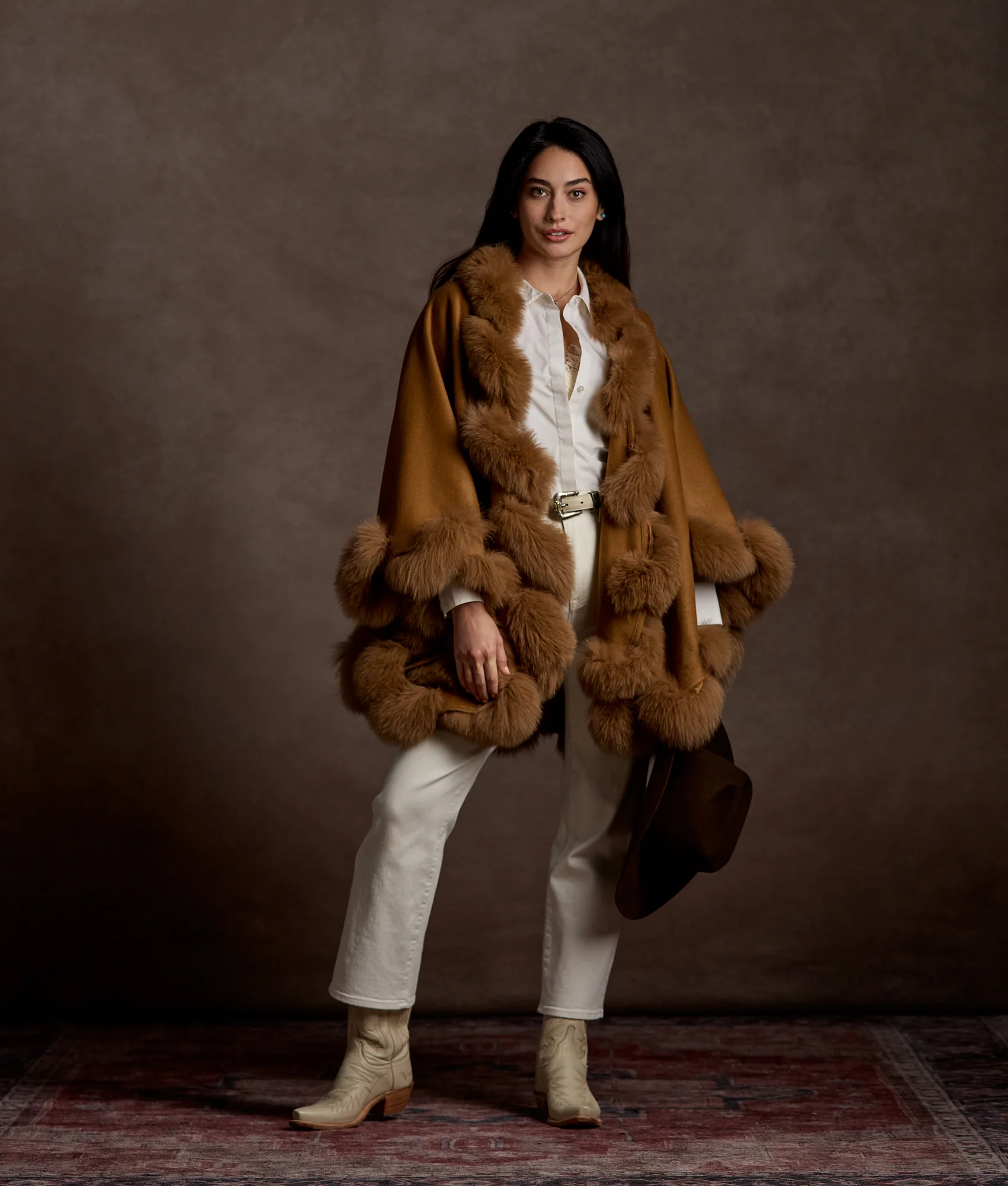 Arden Cashmere Wrap - Caramel