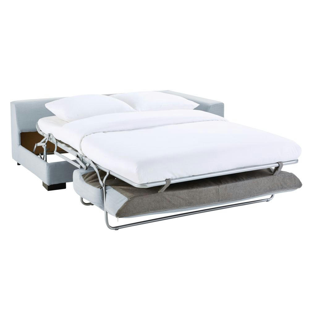 Terence - Accoudoir droit pour canapé convertible modulable 2 places bleu glacier