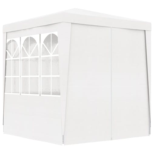 NNEVL Professional Party Tent with Side Walls 2.5x2.5 m White 90 g/m&sup2;
