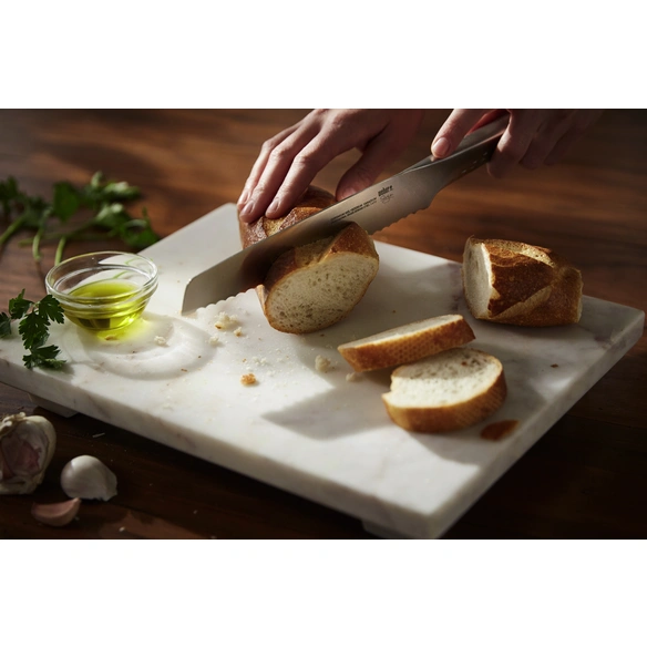 Brotmesser, Edelstahl, silberfarben