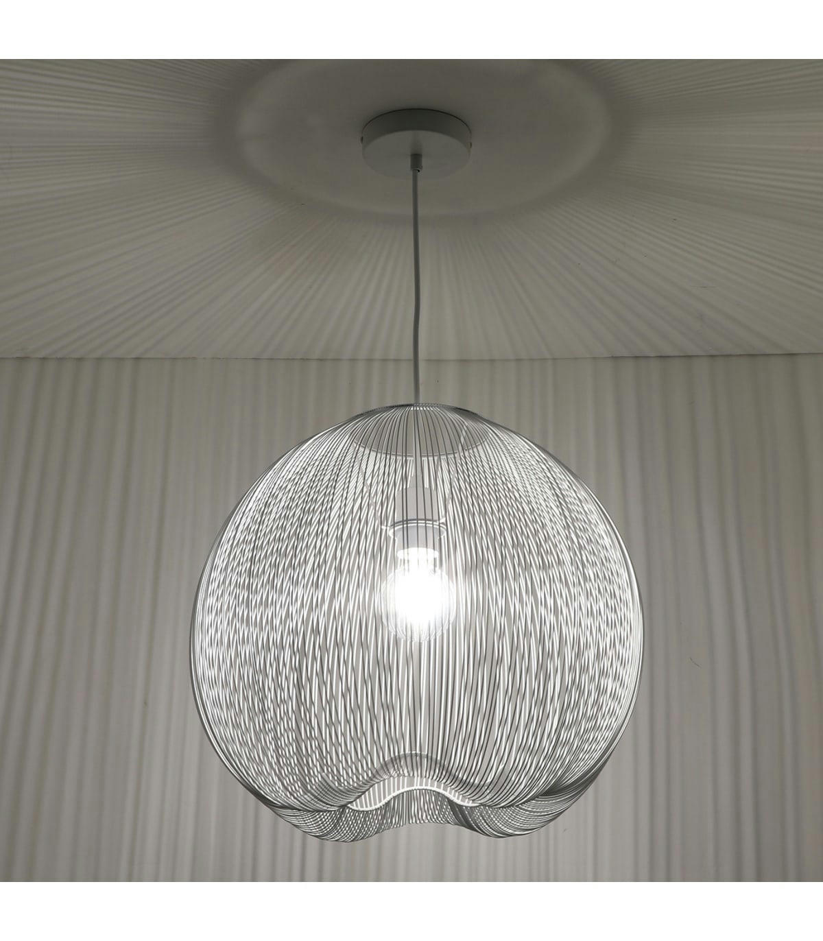 CAGE - Suspension en métal blanc d. 45 cm