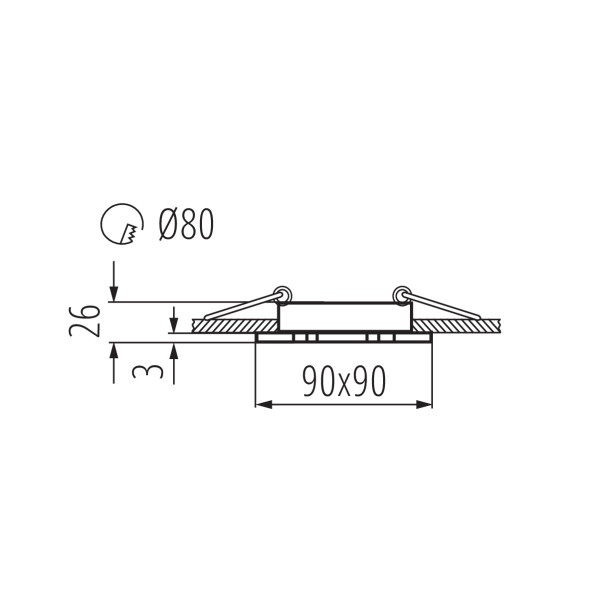 Oprawa sufitowa punktowa LL EGER DTL-W 30565 LightLogic regulacja białe