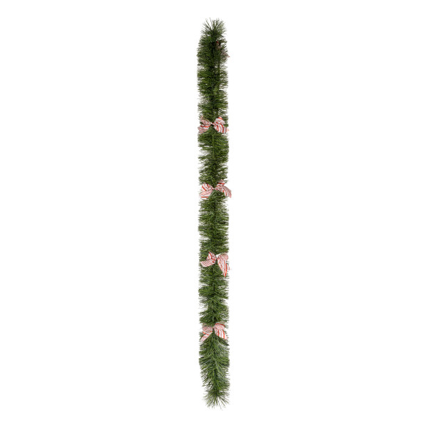 Girlanda świąteczna, gęsta choinka z kokardami, 270 cm
