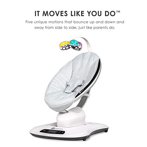 4moms庐 mamaRoo 4 Multi-MotionTM Baby Swing, Bluetooth Baby Rocker with 5 Unique Motions
