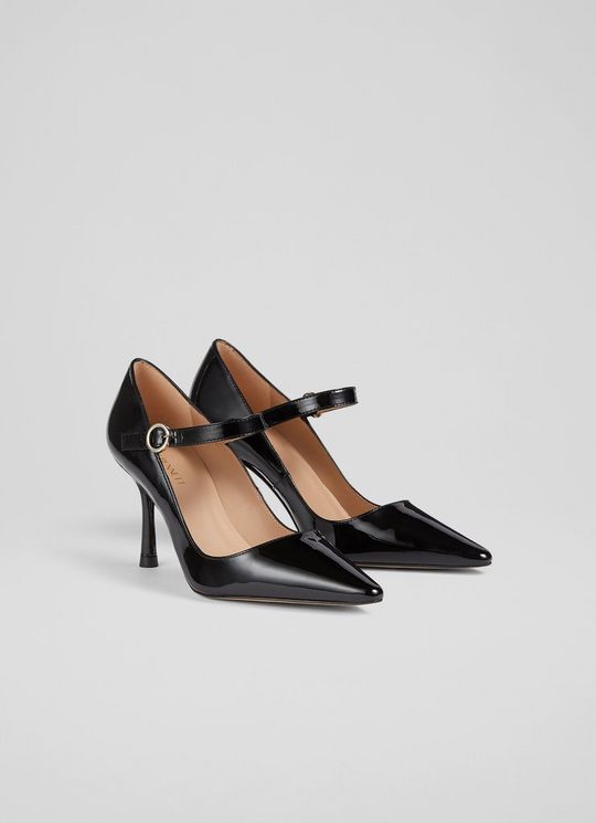 Camille Black Patent Mary-Jane Courts