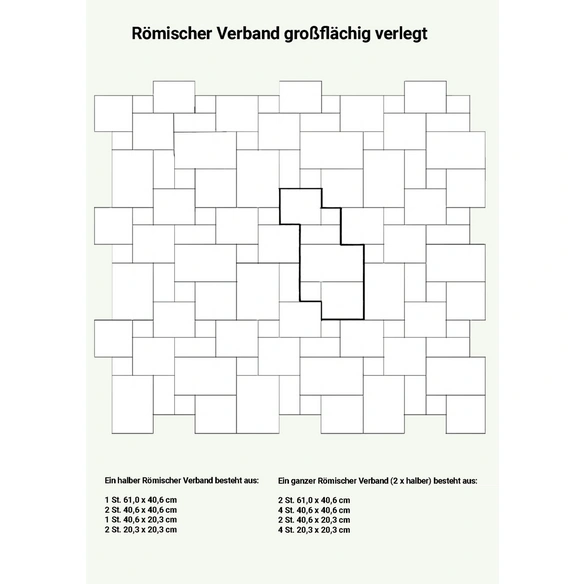 Terrassenplatten »Pandora Blue«, 0,74 m², Römischer Verband, Kalkstein, blau/grau