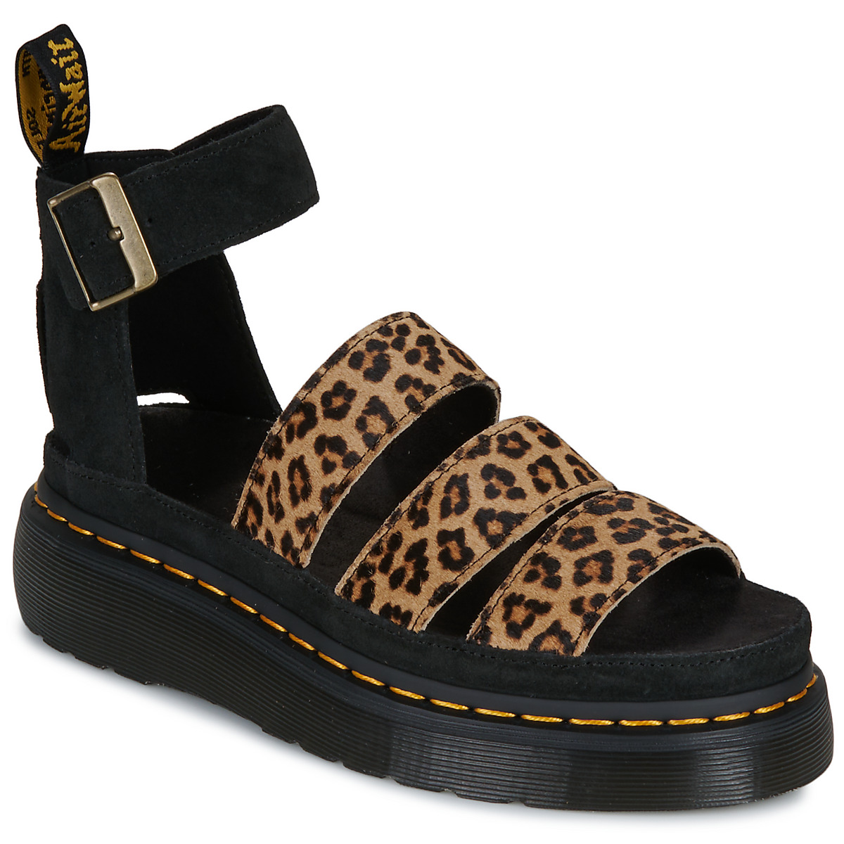 Dr. Martens - Clarissa II Quad Sandal Mini Leopard - Black / Leopard