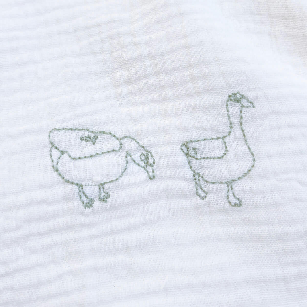 BARNA - Cape de bain canards broderie bleue