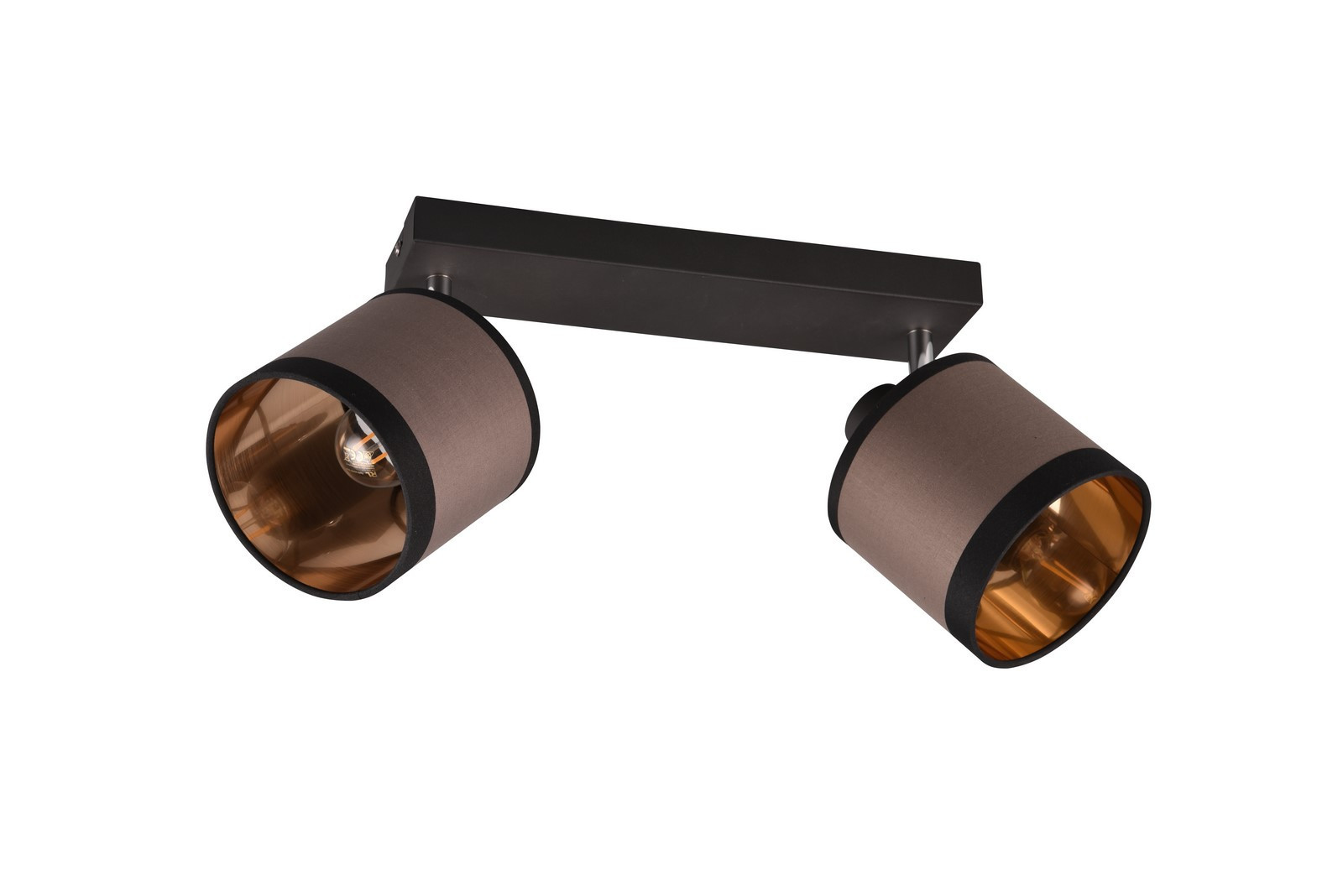 Reflektor sufitowy czarno-beżowy DAVOS 2xE14x10W wym:21x38x16cm RL