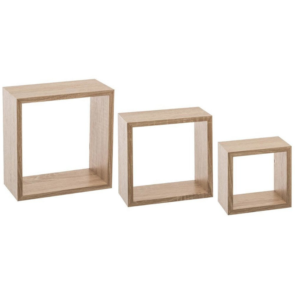 Komplet trzech półek dekoracyjnych ściennych CUBE