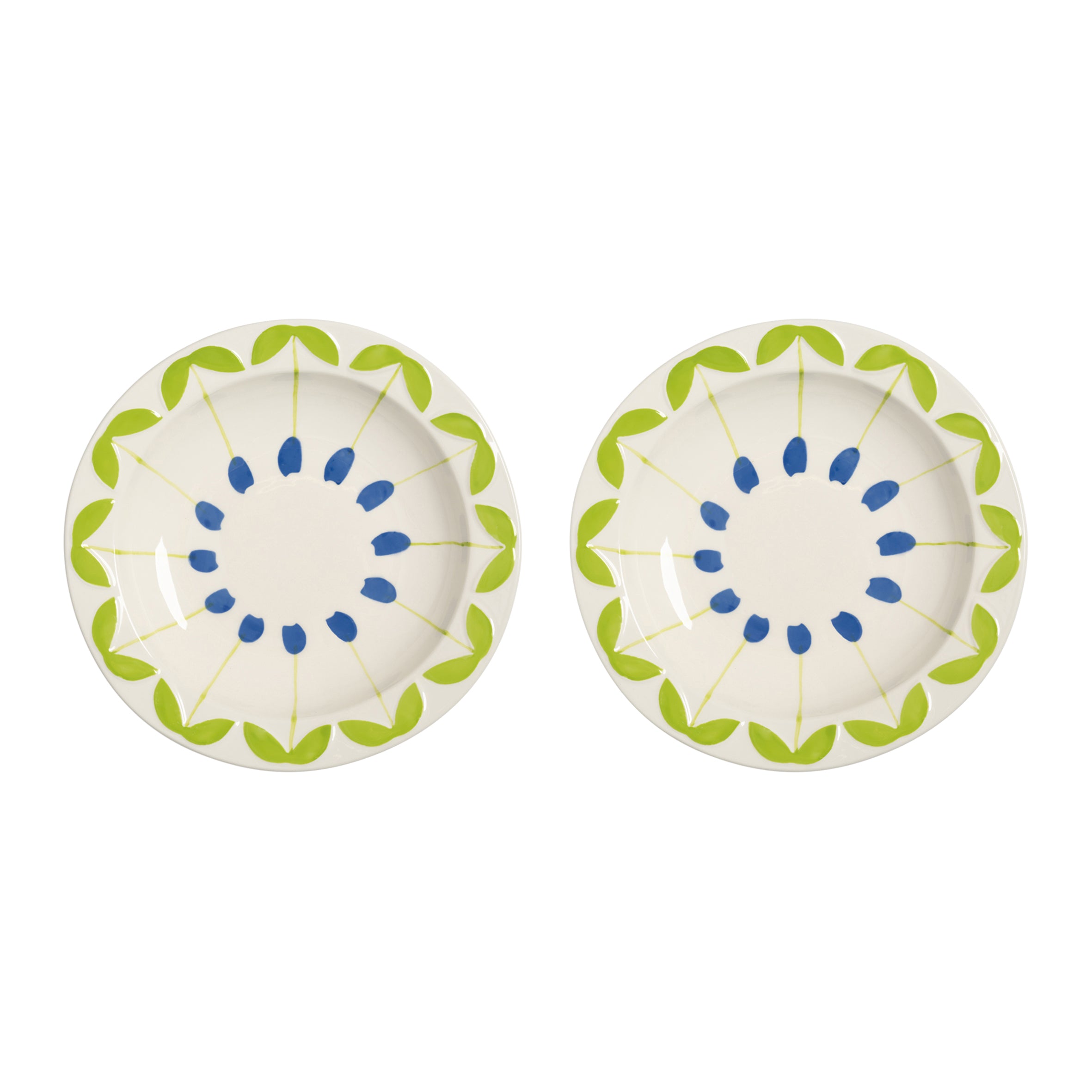 &k amsterdam Folk Kommen Ø 22,5 cm - Blauw - Set van 2