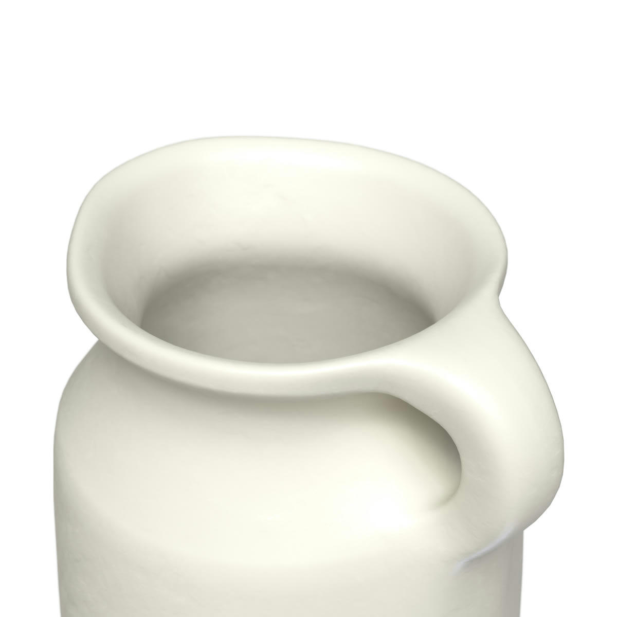 SOIZIC - Vase blanc en terre cuite H39cm