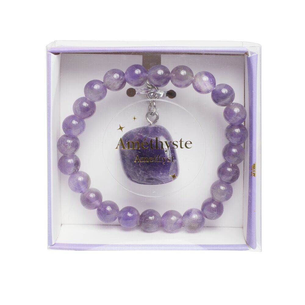 Coffret bracelet et porte-clefs pierre (4 modèles)