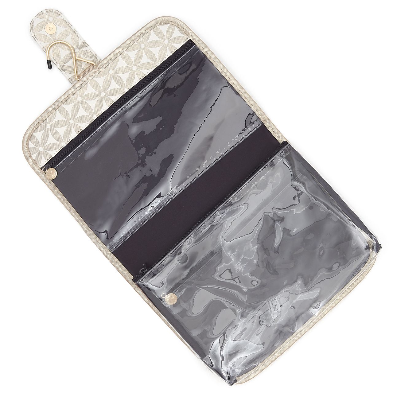 Victoria Green Kate' Hanging Beauty Bag in Starflower Gold