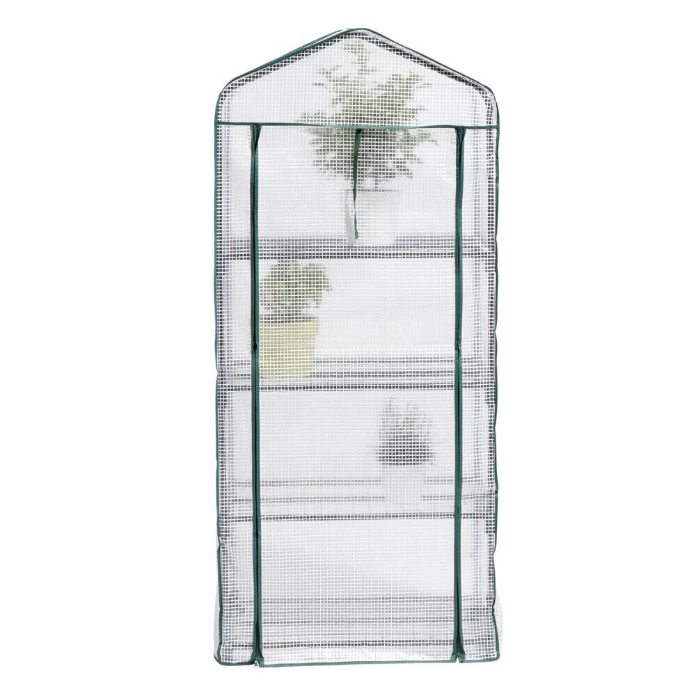 Serre 4 étages transparent et vert 69x49xH158cm 0,33m&sup2;
