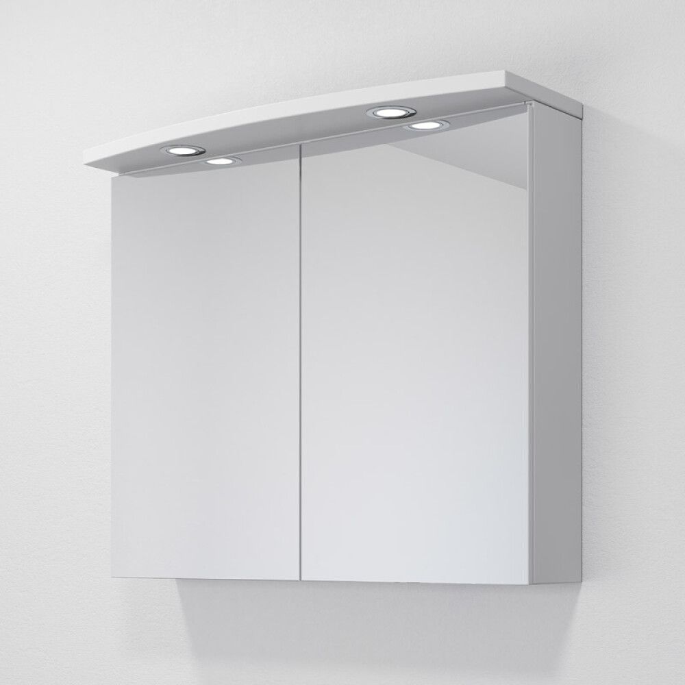 SPEILSKAP BATH DELUXE MARYLAND RUND 80CM HVIT MATT