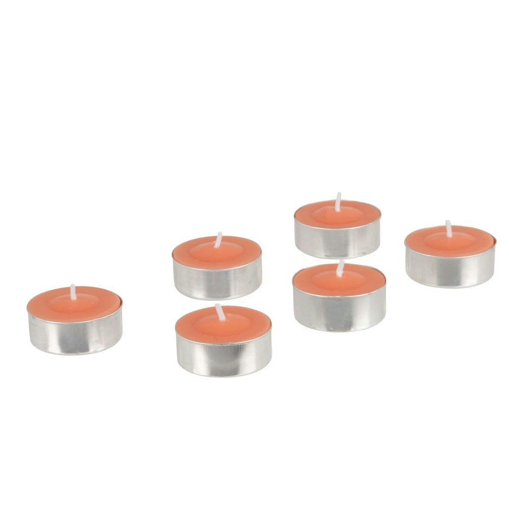 COLORAMA - Bougies chauffe-plat terracotta (x6)