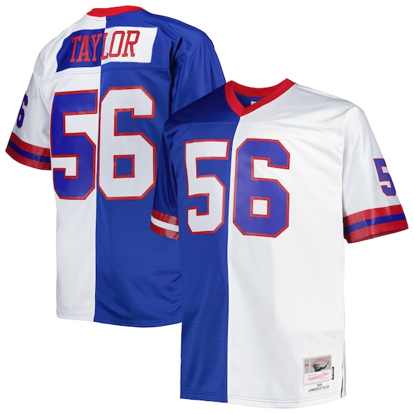 Lawrence Taylor New York Giants Big & Tall Split Legacy Retired Player Replica Jersey - Royal/White